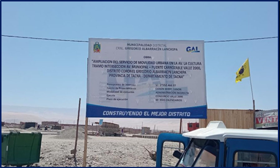 CARTEL DE IDENTIFICACIÓN DE OBRA 3.60 X 2.40 m